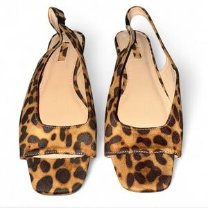 Annie Brown Leopard Slingback Sandals